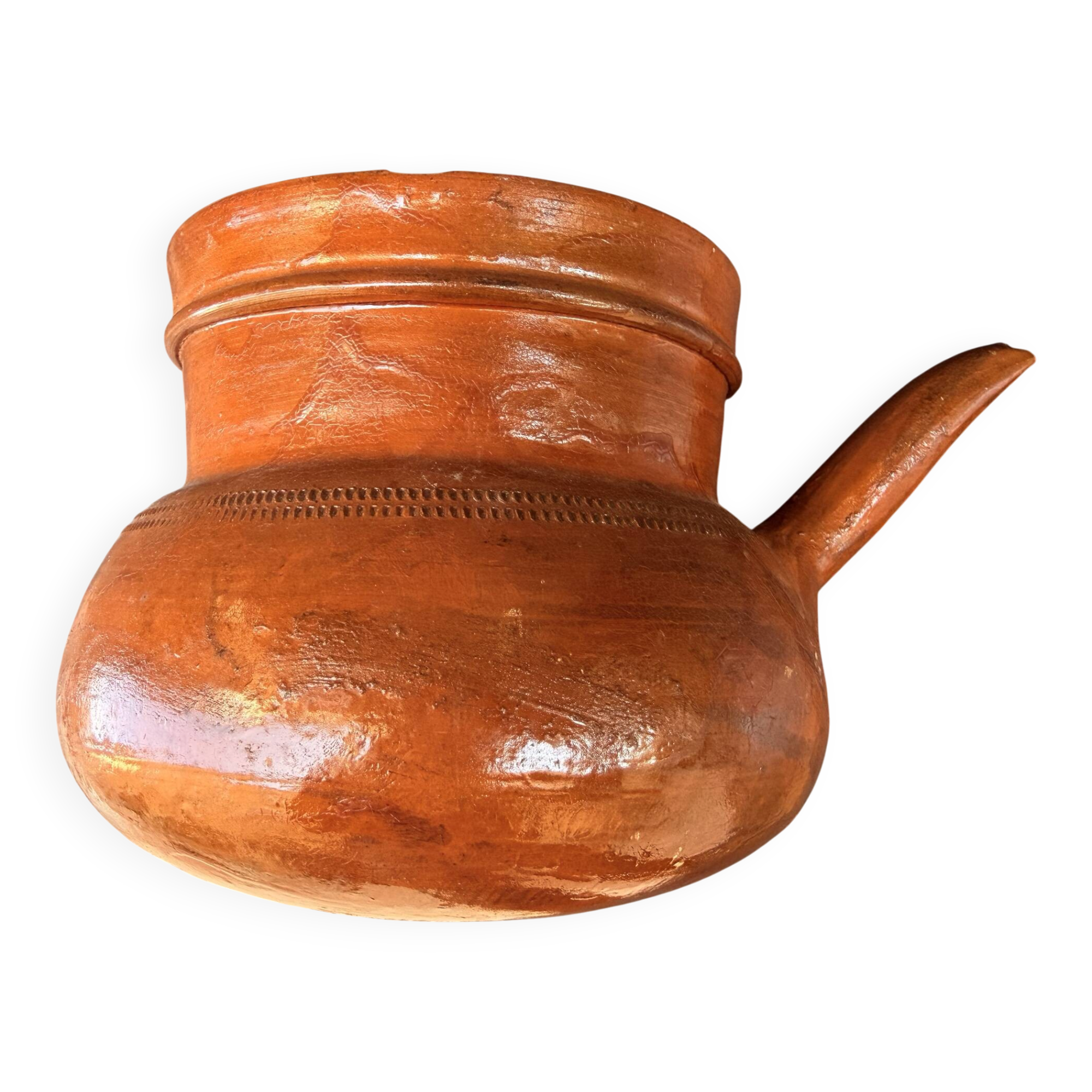 Old earthenware jug, late 19th century - South West