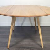 Ercol round drop leaf dining table, 1960s - no.14