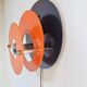 Mid-Century Metal Discus Wall Lamp attributed to Herda, 1960s