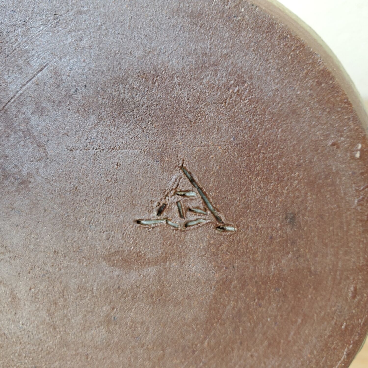 Signed sandstone lantern candle holder