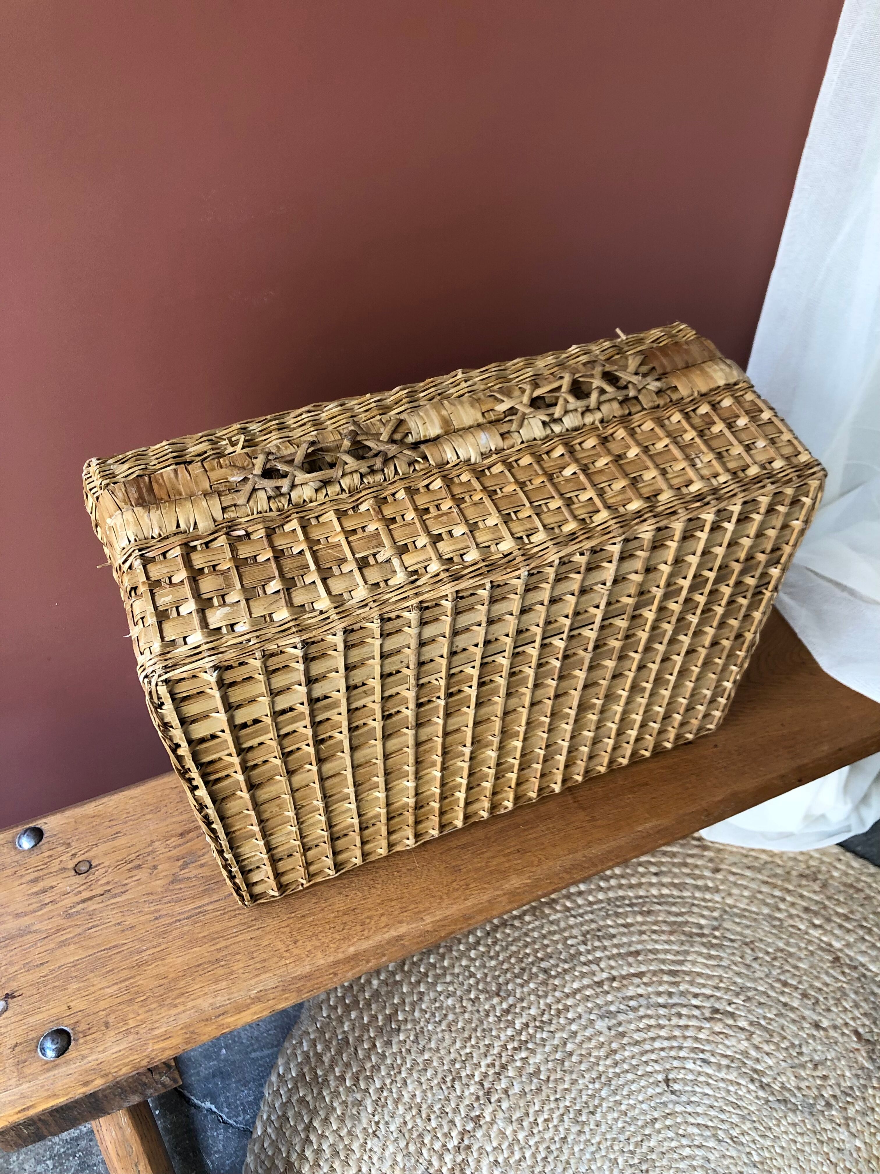Wicker suitcase