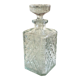 Old whisky or decant decanter textured crystal souflé in vintage checkerboard