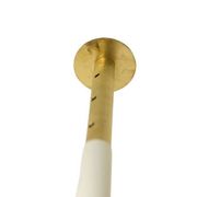 Coat rack from floor to ceiling in lacquered metal and brass. Contemporary.