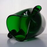 Italian green glass decanter and tumbler, 1960s, set of 7.