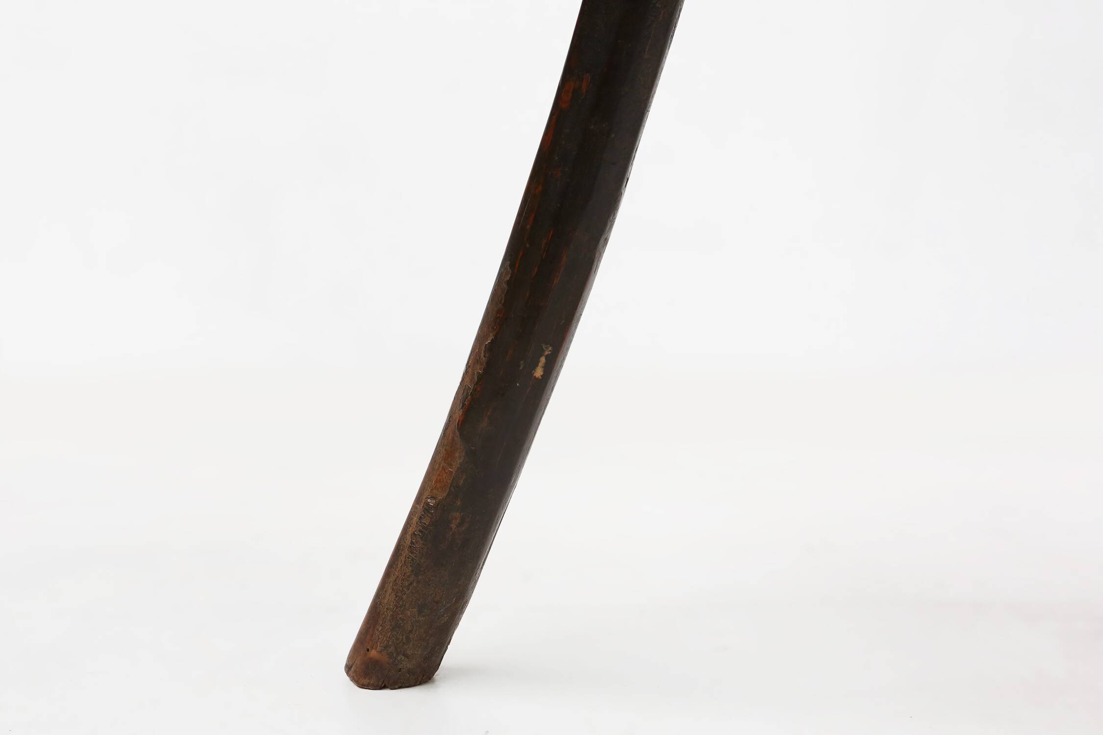 Sculptural rustic brutalist oak tripot stool, France ca. 1850