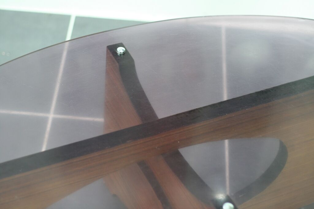 Vintage coffee table 70s plexiglas and formica 1970 smoked plexi
