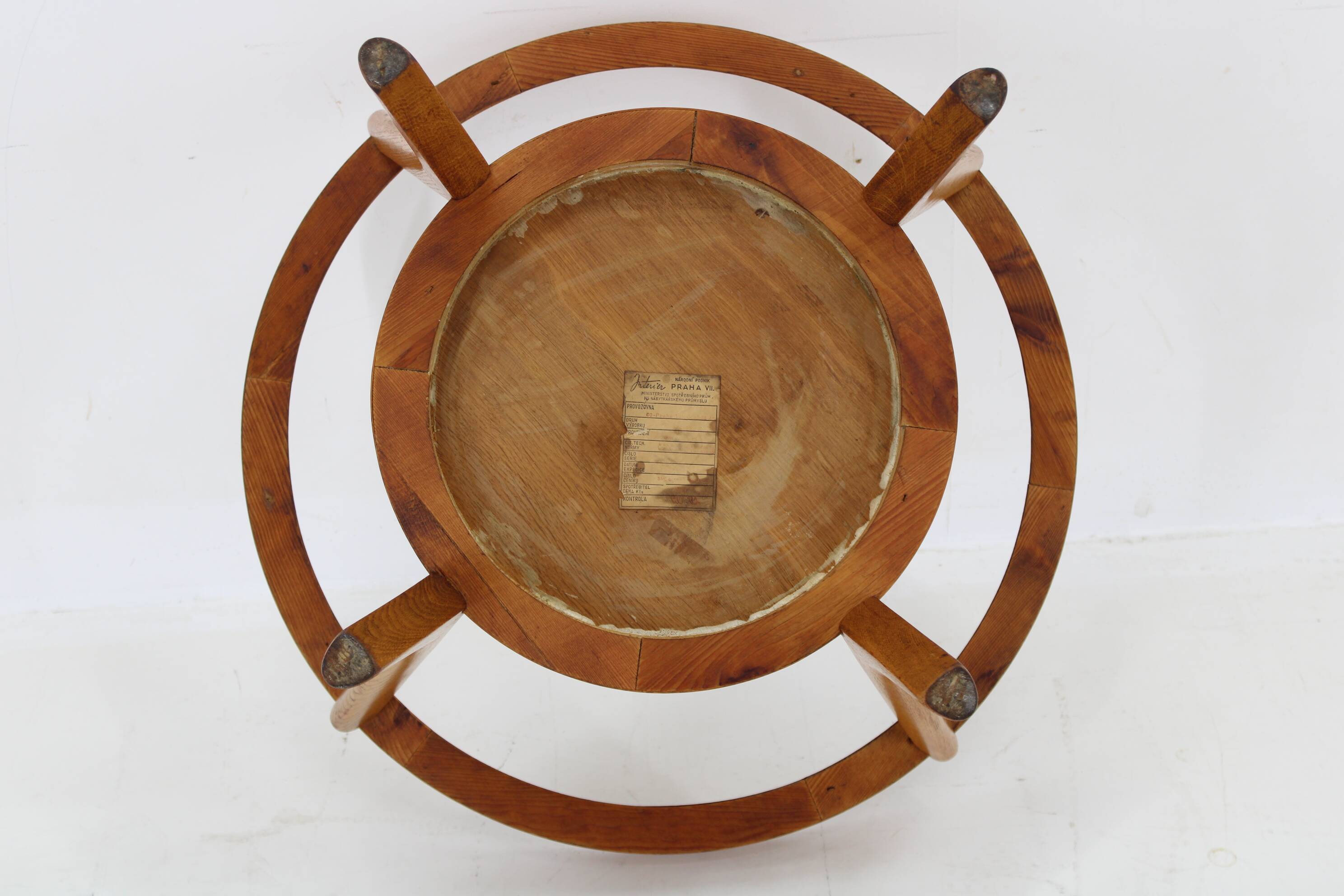 1960s Karel Kozelka & Antonin Kropacek Oak & Glass Coffee Table for Interier Prah