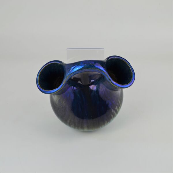 Vase en grès flammés à reflets métalliques de la S.A.P.C. de Rambervillers