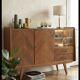 Vintage 50s/60s wooden enfilade – Scandinavian style – bar display cabinet