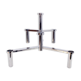 Modular chandelier in chrome-plated metal
