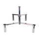 Modular chandelier in chrome-plated metal