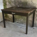 Metal table with drawer, industrial or military.