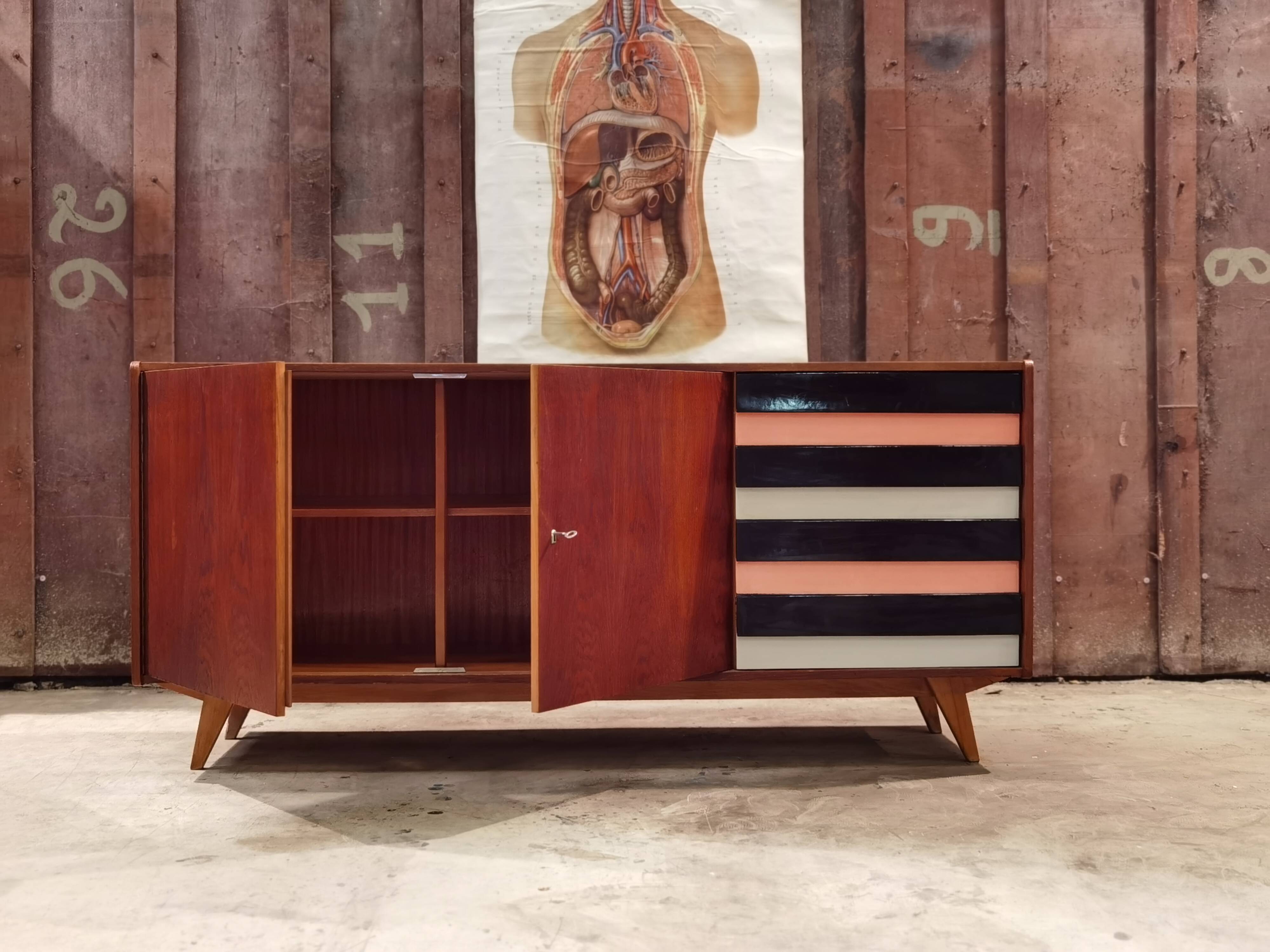 Sideboard U-460 by Jiri Jiroutek Rose and Grise
