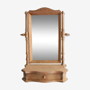 Miroir psychée à poser en bois naturel 33x46cm