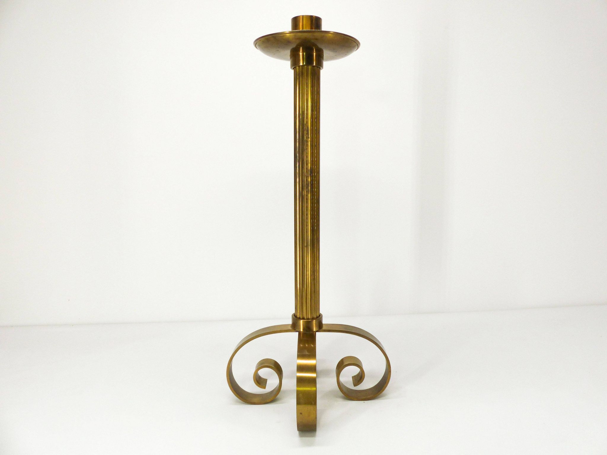Scandinavian brass candle holder Ivar Ålenius Björk for Ystal Metall 1960