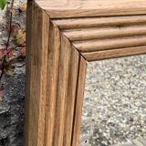 1940 beveled mirror solid raw oak 74x104