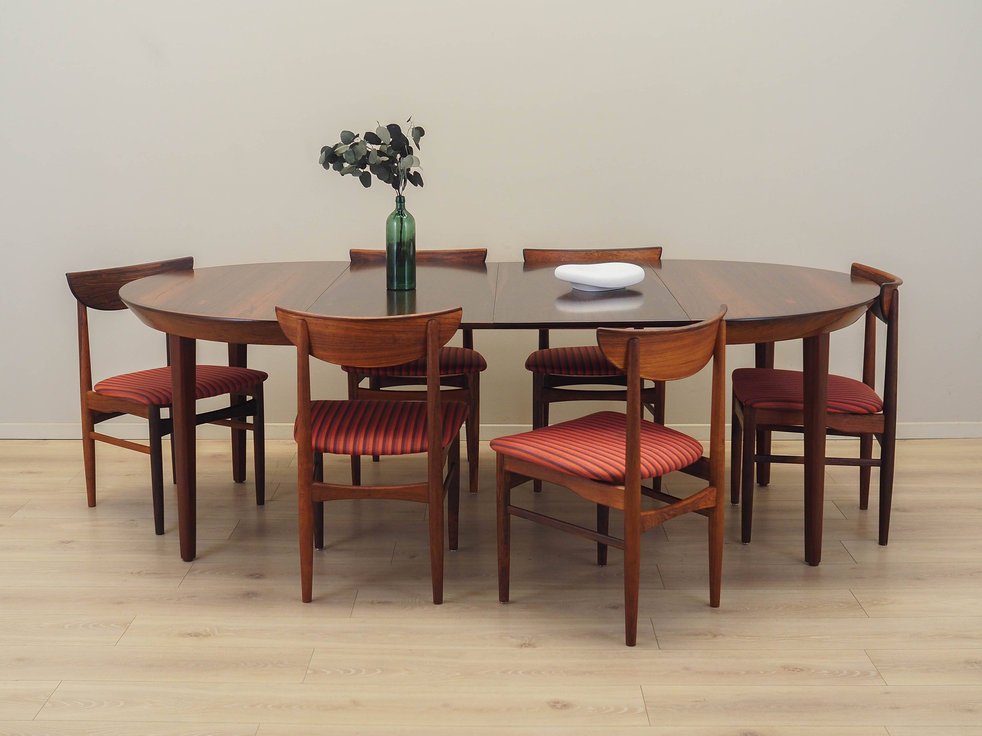 Set of six rosewood chairs, Danish design, 1970s, manufacturer: Skovby Møbe