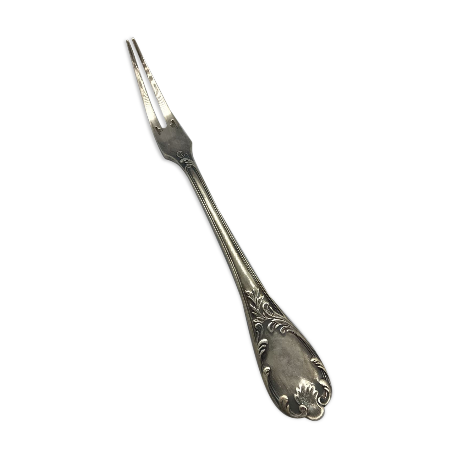 6 Christofle snail forks, Marly model, silver metal