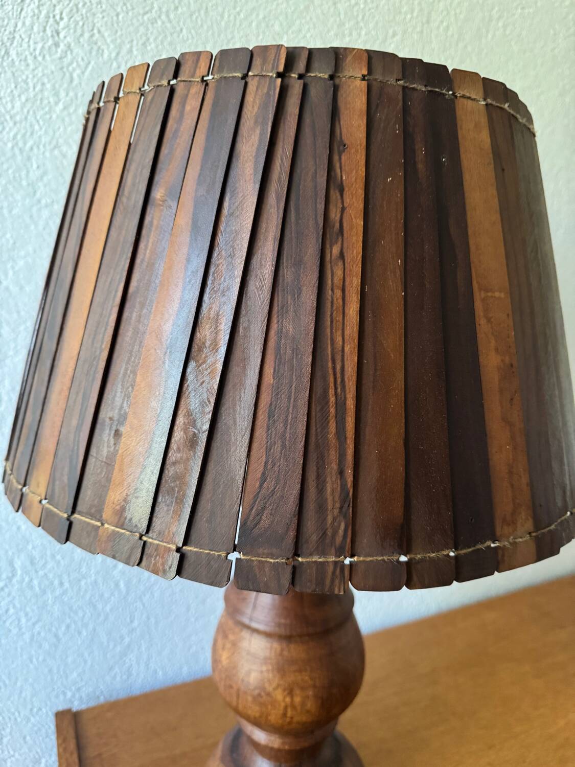 Large teak lamp from the 60s