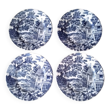 4 flat plates Lunéville Model "English Style"