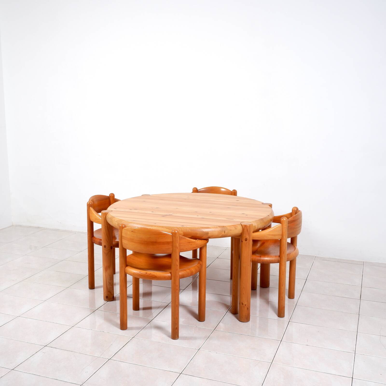 Set of 6 solid pinewood armchairs by Rainer Daumiller for Hirtshals Sawmill