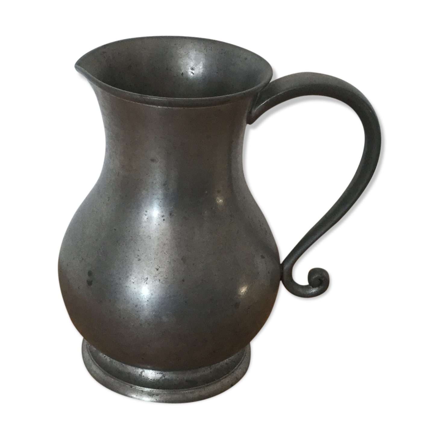 Tin pitcher from France