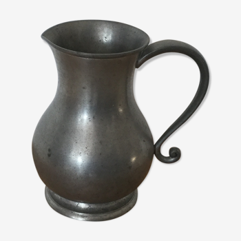 Tin pitcher from France
