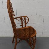 Emmanuelle peacock rattan armchair