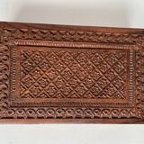 Carved wooden jewelry box