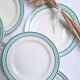 Assiettes plates Céranord - Modèle Amanda vert