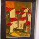 Painting - Oil on cardboard (in relief) c.1970 signed