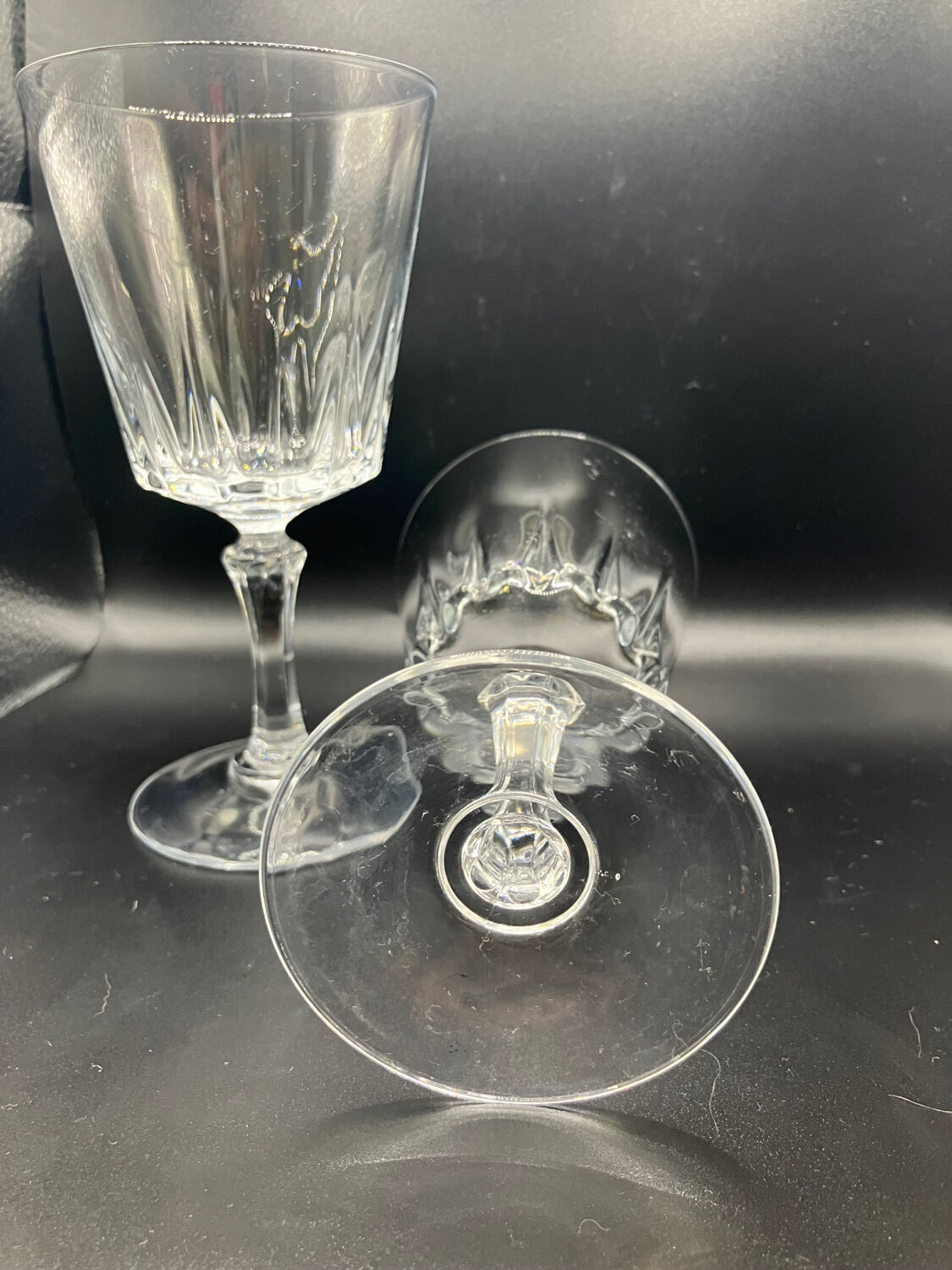 10 vintage crystal glasses