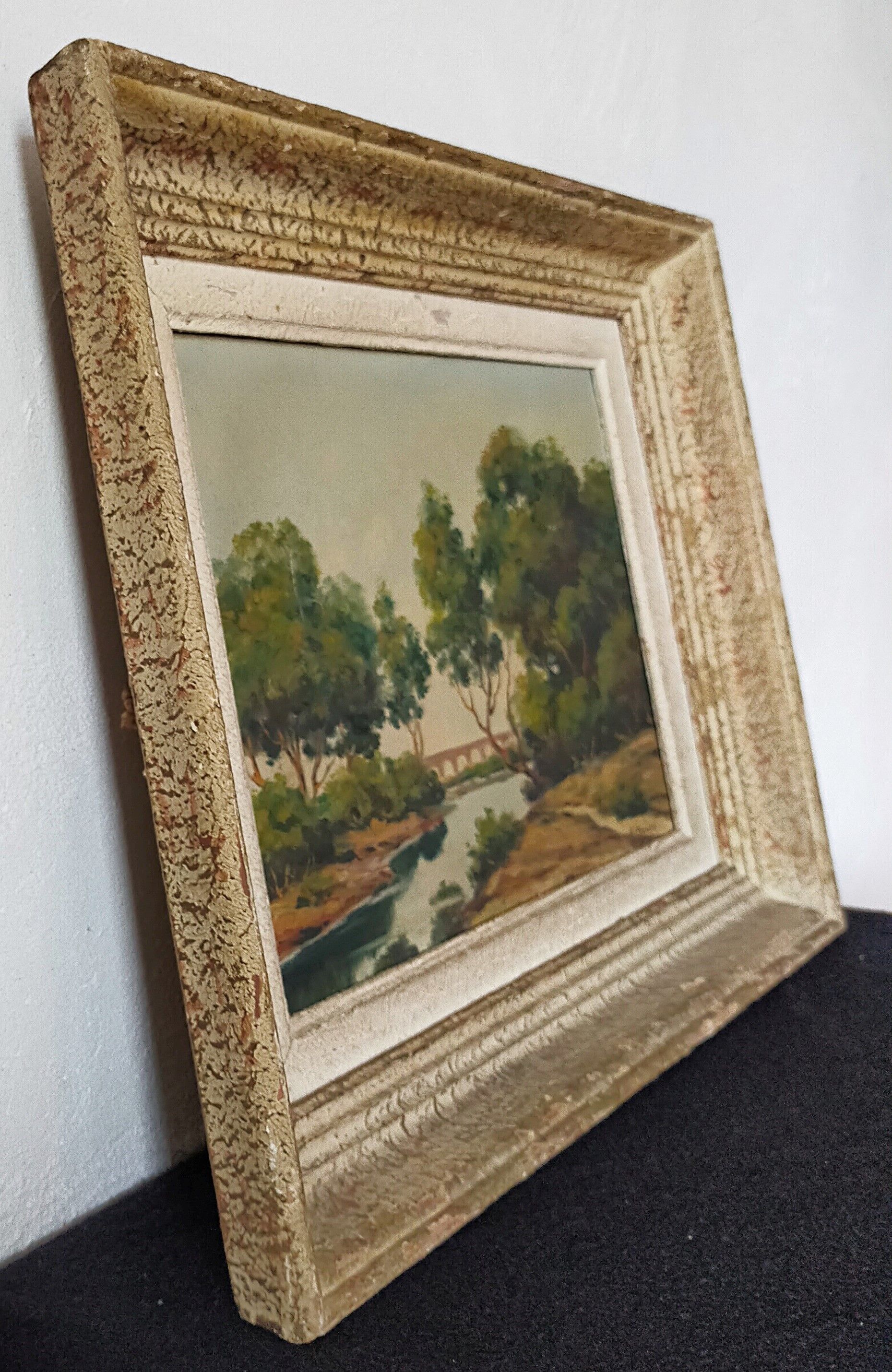 Gaston Aubert Oil on canvas XXth landscape