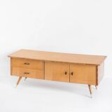 Vintage low sideboard / TV cabinet (former dressing table). France, 1960s