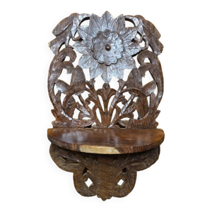 Étagère bois sculpté
