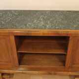 Art Deco Walnut TV Stand, 1950s, Mid-Century Modern Style