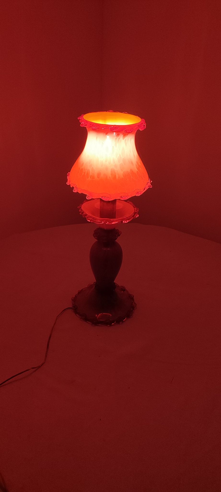 Murano glass table lamp. Italy, 1980