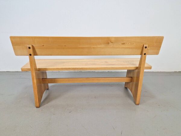 Banc vintage en frêne et en orme, Danemark, années 1960