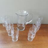 Vintage crystal orangeade set