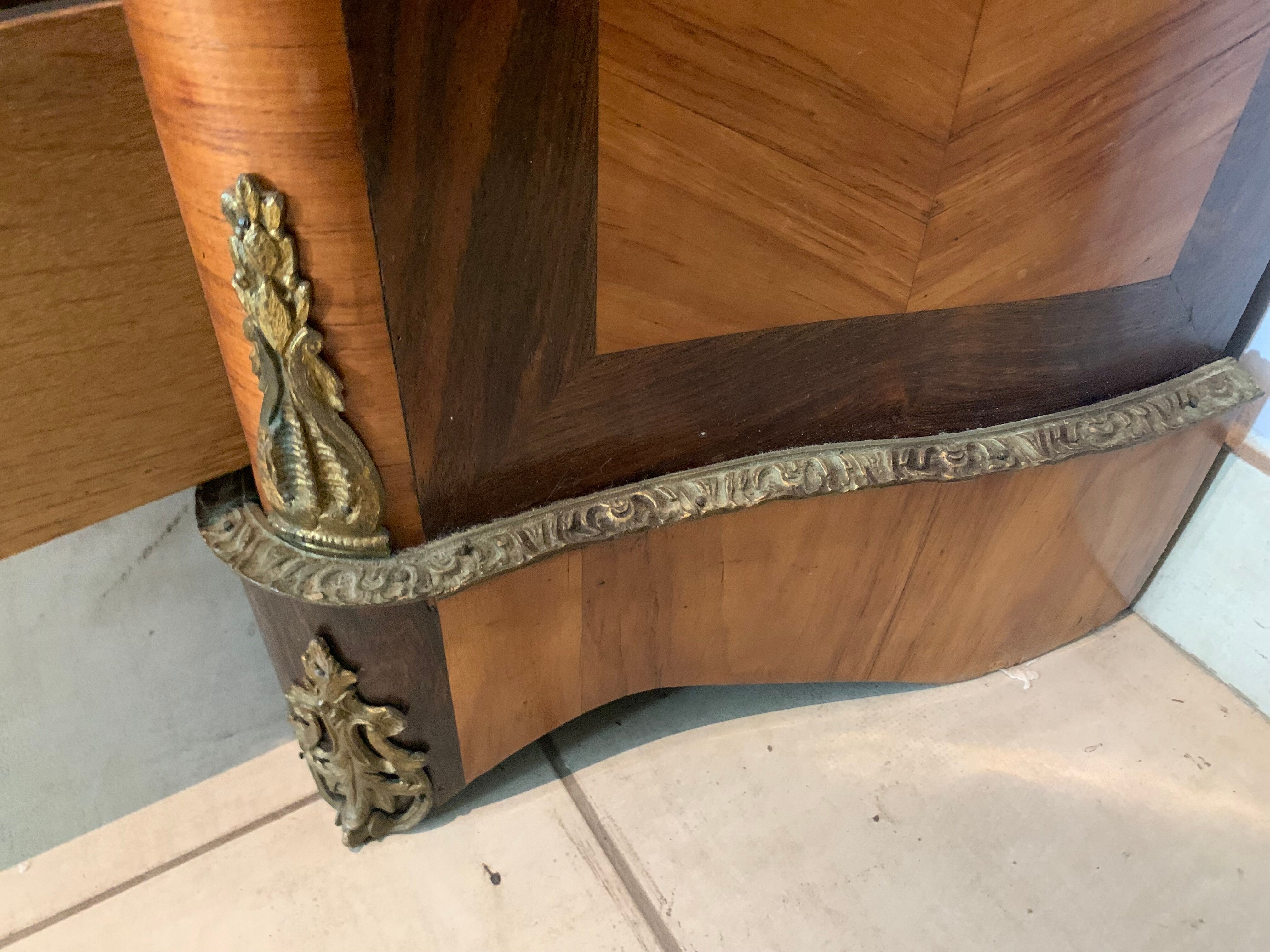 Secretary Napoleon III in rosewood and rosewood Marble top