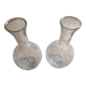 Pair of cracked glass vases