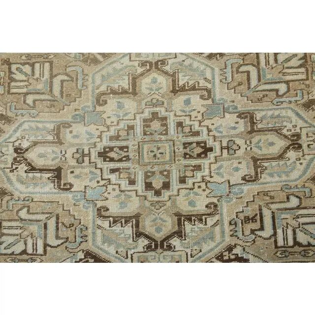 1970s Vintage Persian Handmade Wool Cotton Orange Area Rug 252x311