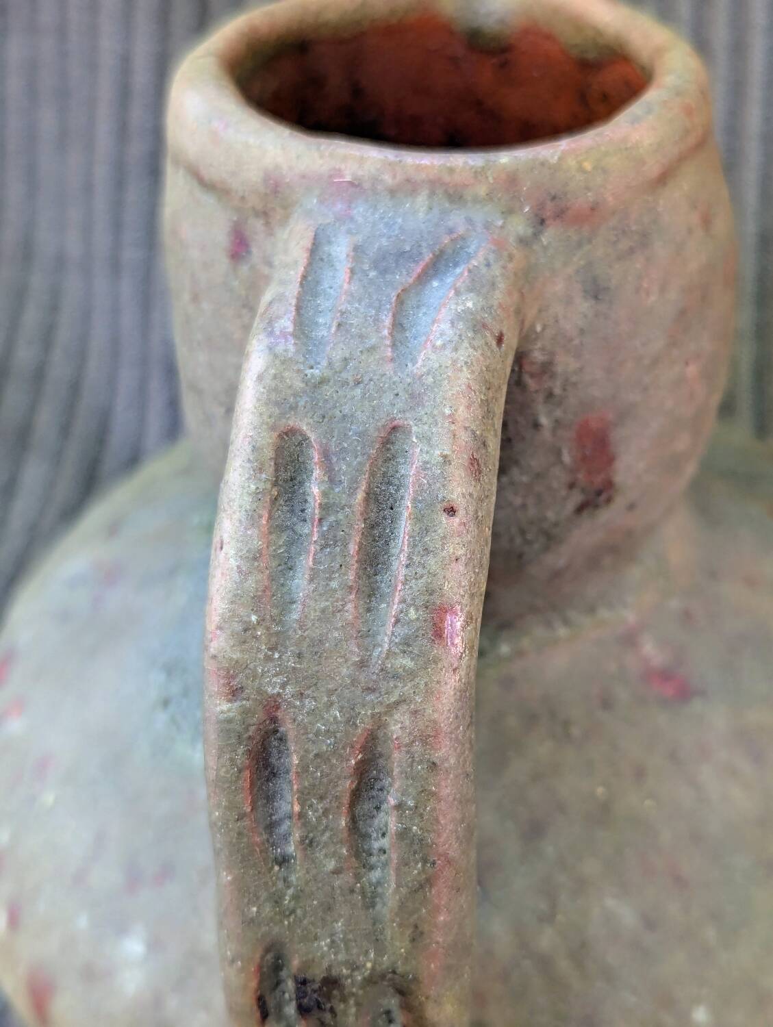 Brutalist pitcher Campo Piano Corsica early 20th century