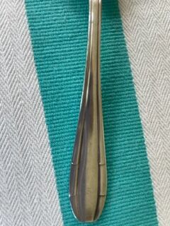 12 small silver metal spoons