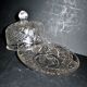 Vintage Portieux Vallerysthal pressed-molded glass cheese bell