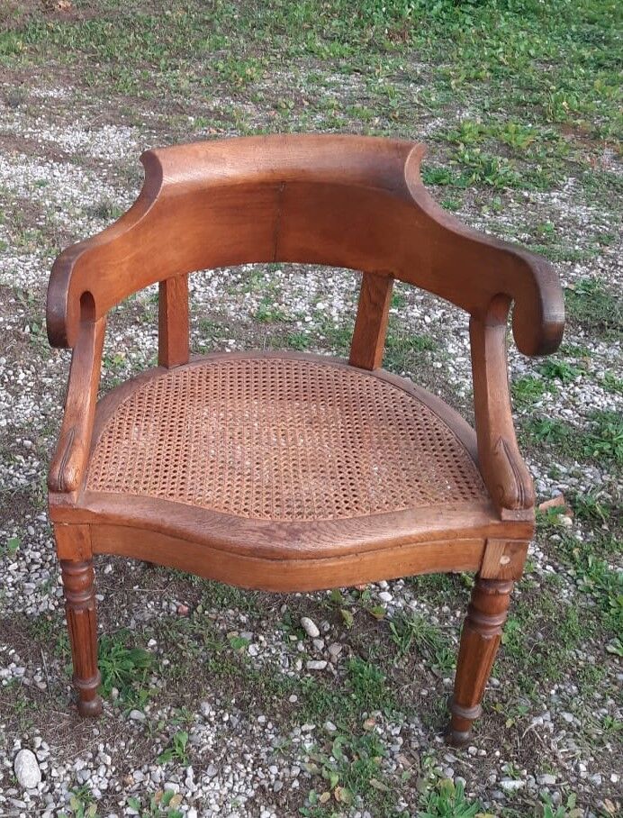 Louis Philippe style cané armchair