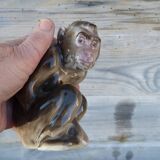 Porcelain monkey old animal statuette Germany? coppenhagen?