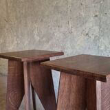 Paire tabourets  bois massif