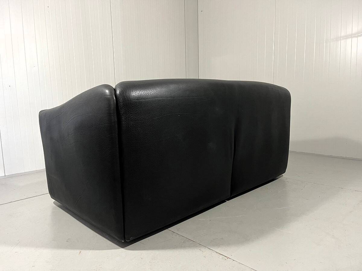 De Sede DS 47 dark brown neckleather 2,5 seats sofa
