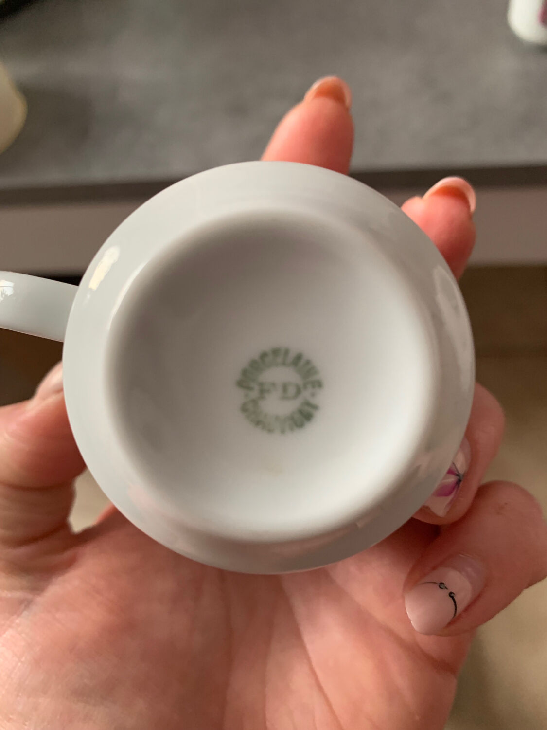 Set of 2 cups in chauvigny porcelain